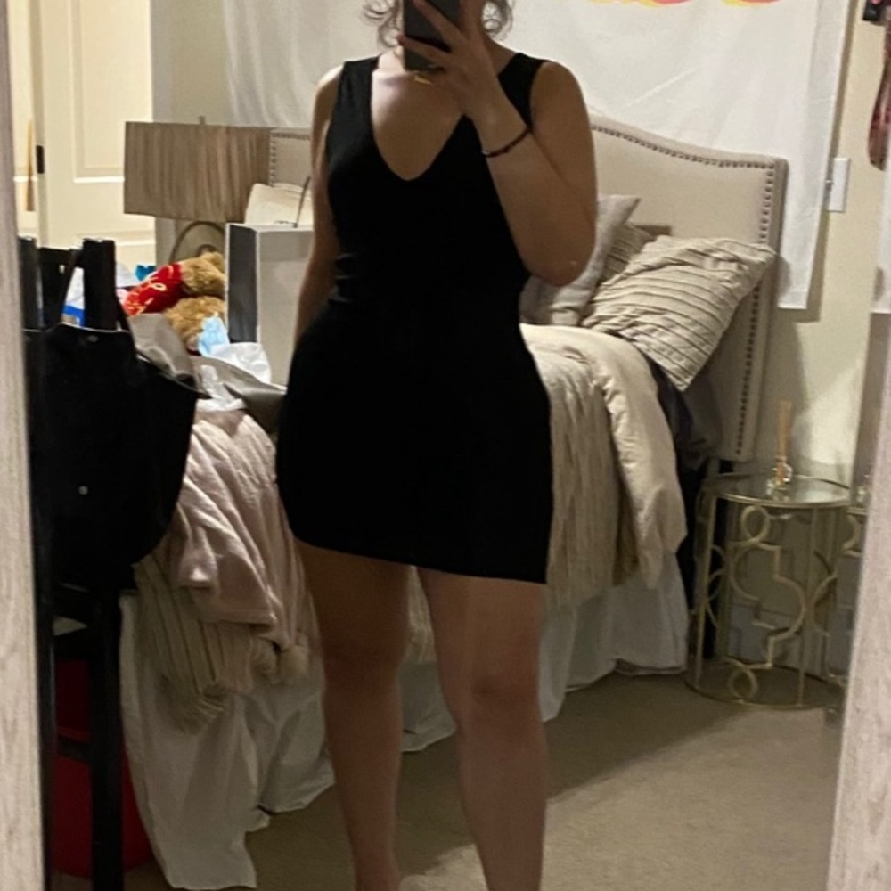 Mini dress with open lace back